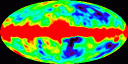 COBE false-colour map of the sky in microwave