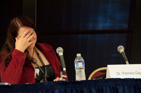 Pamela facepalm. Photo courtesy Chuck Tomasi